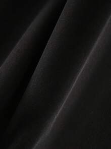 GlowEve Women's Elegant Contrast Color Decor Button Faux Pocket A-Line Skirt - Black and White - View 5