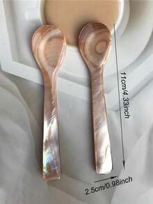 Cirelle 1 Piece Conch Spoon, Shell Material Tableware, Condiment (Tool), Kitchen Supplies, Facial Mask Spoon - Multicolor - View 11