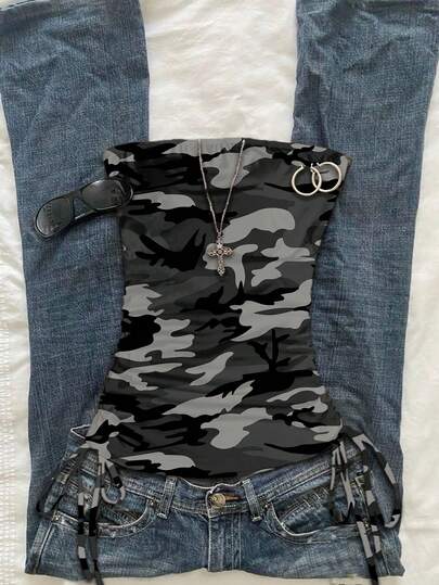 Attitoon Top tubo de estilo casual vintage, de moda para primavera/verano