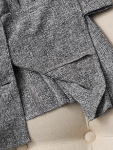 GlowEve Elegant Casual Button-Up Long Sleeve Waist Cinched Mini Dress For Women, Autumn/Winter - Black - View 7