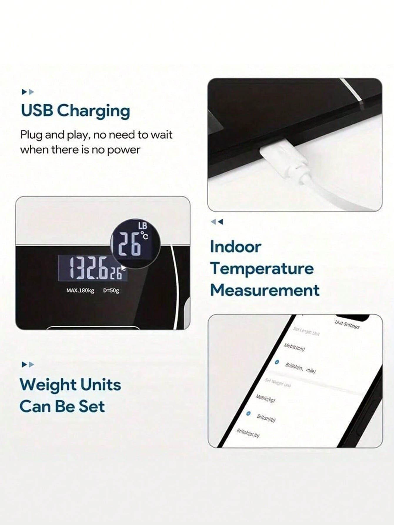 Teckwe ميزان ذكي للدهون بتقنية البلوتوث مع تطبيق،...