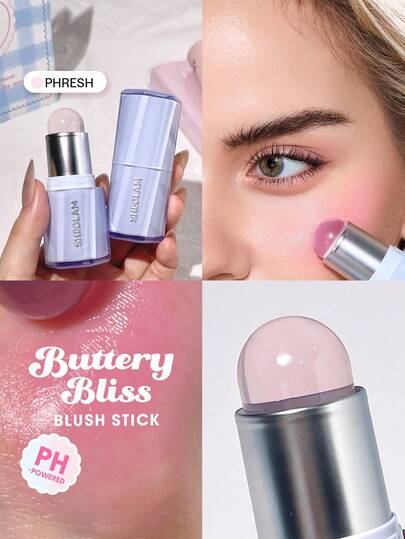 SHEGLAM Buttery Bliss Blush Stick-Phresh Brand Beauty Makeup Face Paint Cosmetic For Women Girls Perfect For Winter Ideal For Y2K Fancy Fashion Suitable For Birthday Gift Party Ready Best Color