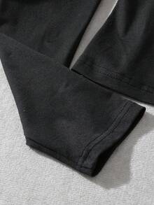GlowEve Maglietta a maniche lunghe aderente in maglia + Pantaloni bianchi a gamba dritta - Bianco e nero - Visualizzare 6