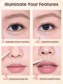 SHEGLAM Lumi-Eye Aegyo-Sal Pen Duo-Cookie Dough Brand Beauty Makeup Face Paint Cosmetic For Women Girls Perfect For Fall Winter Ideal For Y2K Fancy Fashion Suitable For Birthday Christmas Present Party Ready Best Color