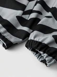 PAVTROS Men's Casual Fashion Street Zebra Print Patchwork Stand Collar Zip-Up Long Sleeve Overcoat, Autumn/Winter Street Wear - Multicolor - View 5