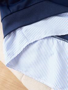 新款秋季简约时尚个性韩版百搭休闲女童卫衣 - 藏蓝色 - 查看 6