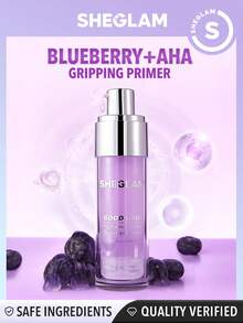 SHEGLAM Good Grip Hydrating Primer-Blueberry + Aha Oil Control Moisturizing Blueberry Primer Gel Smooth Fine Lines Oil And Silicone-Free Face Primer Brand Beauty Makeup Face Paint Cosmetic For Women Girls Perfect For Fall Winter Ideal For Y2K Fancy Fashion Suitable For Birthday Christmas Present Party Ready Best Color