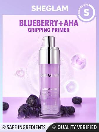 Good Grip Hydrating Primer-Blueberry + Aha Oil Control Moisturizing Blueberry Primer Gel Smooth Fine Lines Oil And Silicone-Free Face Primer Brand Beauty Makeup Face Paint Cosmetic For Women Girls Perfect For Fall Winter Ideal For Y2K Fancy Fashion Suitable For Birthday Christmas Present Party Ready Best Color