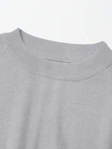 1pc Tween Girl Long Sleeve Sweater, Casual & Fashionable Campus Style, K-POP Girl Group Graphic Print, Suitable For Autumn/Winter Tops, Casual Campus - Light Grey - View 4