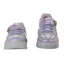 Tenis con Luces Led Capibara Capybara para Niña Lila Brillante Glitter Kuali Shoes - Lila Púrpura - Ver 8