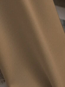 Franclia 2pcs Women Elegant Shiny Fabric Top And Pleated Midi Skirt Set, Suitable For Layering Or Standalone, Autumn/Winter - Multicolor - View 5