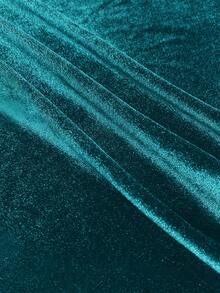 Maweii 大码女式优雅纯色天鹅绒高弹力V领交叉后系带修身多层荷叶边前开衩派对鸡尾酒浪漫约会长裙 - 藍色 - 查看 7