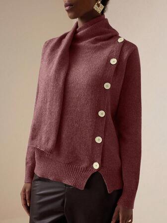 Vesra Women's Casual Solid Color Ribbon Trim Long Sleeve Cardigan