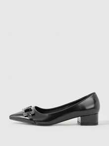 Sleekvia Women's Fashion Versatile Pointed Toe High Heel Pumps - Black - View 10