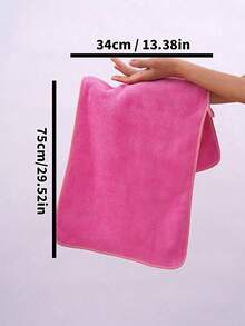 SHEIN 3/2/1 件套珊瑚绒刺绣樱桃和草莓毛巾套装，超强吸水超细纤维面巾、手巾和浴巾，柔软亲肤纯色浴室毛巾，适合情侣使用，家庭浴室用品