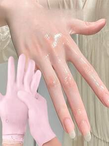 1Pair Moisturizing Hand Gloves, For Dry Cracked Skin Softening Exfoliating Feet Hand Care Tools, Soft Silicone Gel, Skin Repairing, Reusable, Suitable For Hand Care, Beige/Pink,Hand Care,Gift,Care Tools, Soft Silicone Gloves, Gel Spa Moisturizing Gloves, Aloe Vera Lotion Gloves For Repairing Dry, One Size Fits All, Ideal For Home Hydration, Moisturizing Hand Gloves,Gift For My Mother,Mother's Day,Travel Accessories