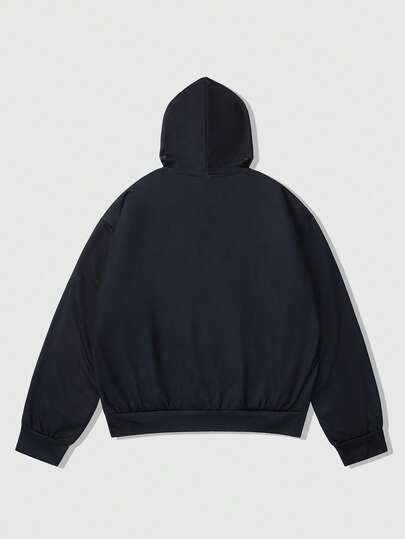 Street Life Men's Skeleton Hoodie, Short Sleeve Double Layer Hooded Sweatshirt, Halloween Skeleton Element