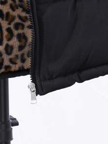 SHEIN 1 件青少年女孩休闲棉服外套，中长款，百搭秋冬