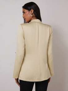 COSMINA 2026 Women's Fashionable Solid Color Casual Single-Button Lapel Neck Lightweight Jacket, Women Blazers,Spring/Summer/Autumn/Winter - Khaki - View 2