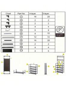 1pc Entry Coat Rack, 23.62" Wide Entryway Shoe Rack, Free Standing Clothes Hanger With 4/5 Tier Storage Shelves And 8 Double Hooks, Organizer For Living Room, Bathroom, Hallway (Self-Assembly Required)