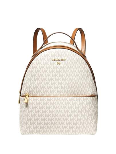 Michael Kors Valerie Medium Women Backpack Signature Vanilla