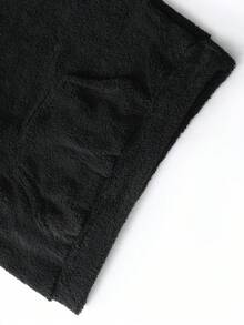 Manfinity EMRG Herren Lässig Einfarbig Reißverschluss Fleece Hoodie und Jogginghose Set, Herbst