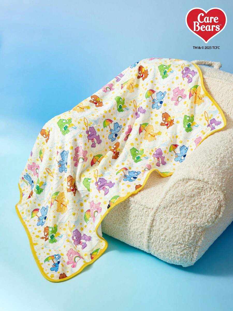 Care Bears X PETSIN 1件装宠物猫狗通用熊可爱图案印花毛绒保暖四季通用狗毯 - 彩色 - 查看 1