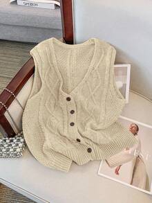 Franclia 复古花卉印花多层灰色衬衫，秋冬 - 杏色 - 查看 3