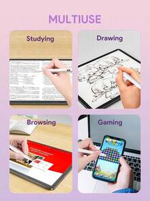 JMMO Digital Display Active Capacitive Stylus Pen, Works With Apple Pencil & All IPad Models, Long Battery Life, Palm Rejection For IPad Drawing, Writing, Online Class & Office - Multicolor - View 5