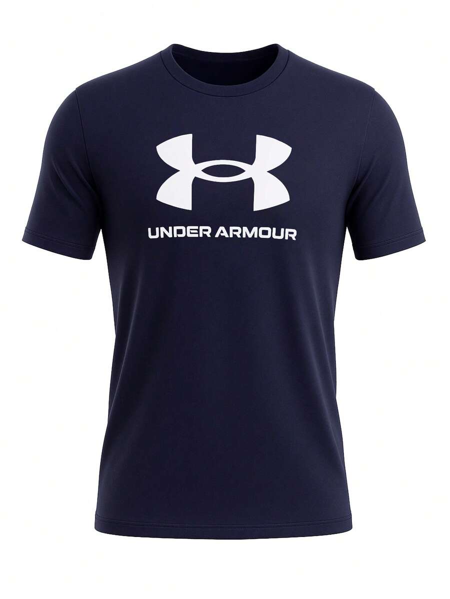 Under Armour Logo Men's Short Sleeve Academy - Academy/White-408 - View 1