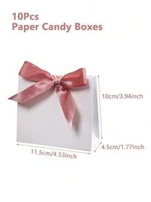 10个/20个/50个装纸质迷你礼品袋，婚礼礼品袋（带蝴蝶结丝带），生日派对礼品包装，购物袋，派对礼品袋，派对回礼，生日装饰，派对礼品装饰，婚礼派对装饰用品，新娘送礼会回礼，婚礼宾客礼品 - 彩色 - 查看 16