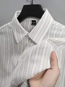 Manfinity CasualCool 男士条纹单排扣休闲/商务长袖衬衫 - 彩色 - 查看 4