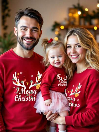 Manfinity RelaxMax sweat-shirt ample à encolure ras-du-cou et épaules tombantes pour hommes, taille standard. sweat-shirt de Noël, convient pour les rassemblements familiaux, cadeau pour le petit ami