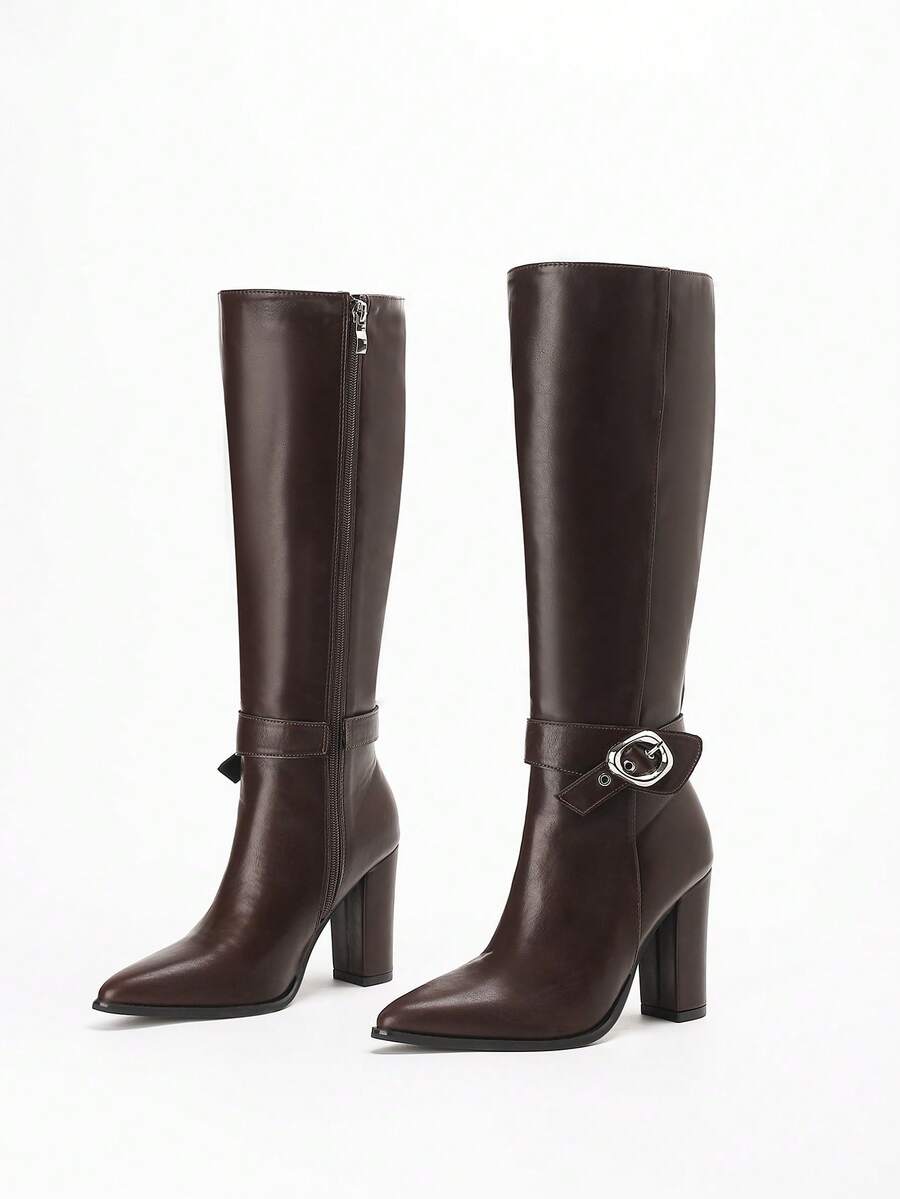 CUCCOO SZL Women Knee-High Boots - Brown - View 1