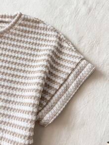 Travachic KIDS 青少年女孩夏季休闲度假橙色荷叶边吊带背心套装 - 橘色 - 查看 6