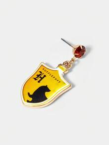 HARRY POTTER X SHEIN 一对黄色复古吊坠耳环 - 彩色 - 查看 3