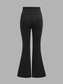 SHEIN 2pcs/Set Tween Girls' Loose Casual Sweatshirt And Skinny Jumpsuit Girls Outfit Sets - White - View 3