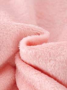 Ensemble de pyjama pour adolescentes comprenant un sweat-shirt en peluche rose avec panda brodé et un pantalon en peluche léopard épais et confortable à manches longues - Rose bonbon - Voir 5