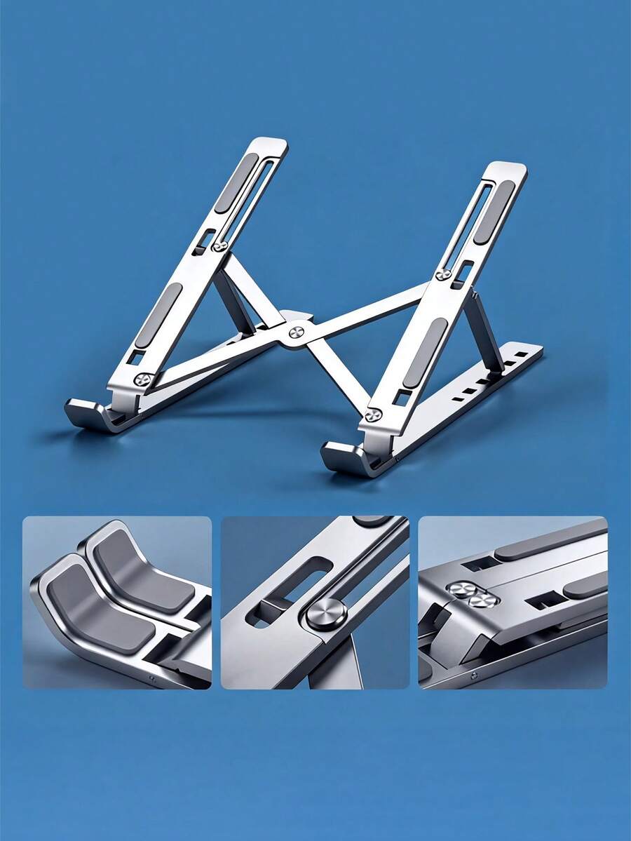 Teckwe 18英寸筆記本電腦支架，鋁合金可折疊散熱升降式便攜式桌面平板電話支架