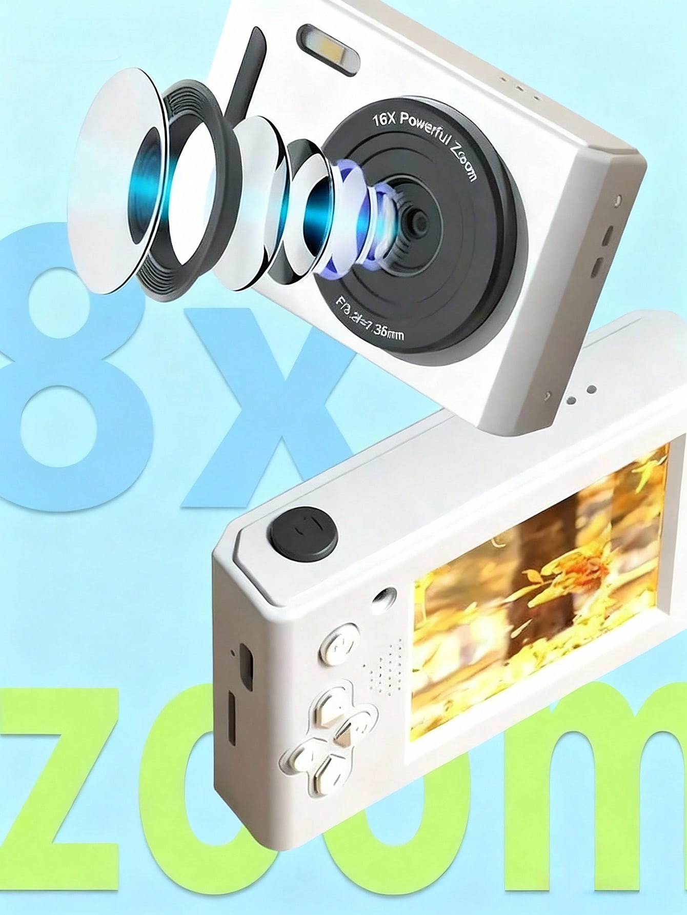 JMMO كاميرا رقمية CCD M26، بطارية 700 مللي أمبير،...