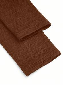 GlowEve Chaqueta casual de motocicleta con cremallera y cuello de solapa, de tela texturizada - Marrón - Ver 6