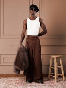 SUMWON Regular Fit Ribbed Tank Top Summer Sleeveless Undershirt Classic Basic Crew Neck Muscle Tee - White - View 5