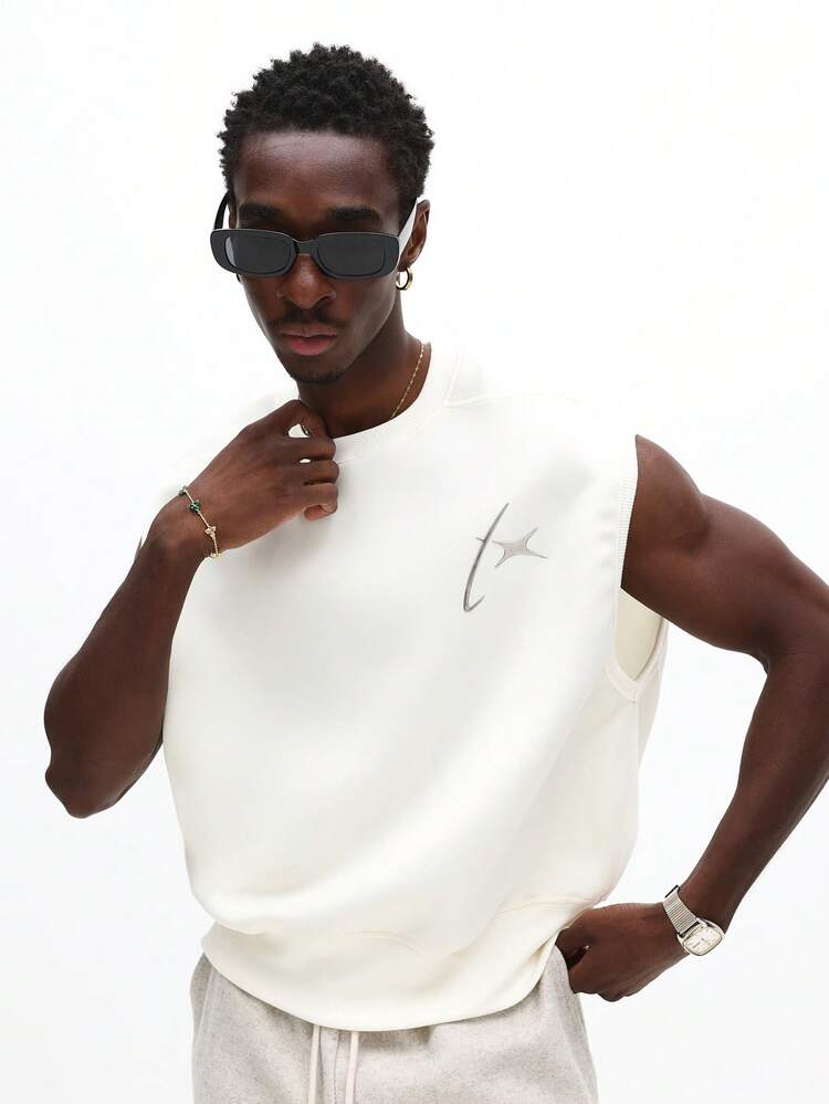 Sleeveless Crew Neck Knit Vest