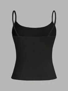 Tseoso 3pcs/Set Casual Slim-Fit Women's Camisole Tops, 95% Cotton, Suitable For Summer, Vintage, Cute Summer Tops, Softgirl, Summer Outing Items, Home, Back To School, Fall Women Clothes, Versatile, - Multicolor - View 4