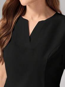 TaskEZ V-Neck Fitted Scrub Uniform Blouse, Casual And Stylish For Everyday Wear Scrub Set Nurse Dresses Scrub Tops Scrub Bottoms Lab Coats Running Nurse & Uniform Scrubs Handwashing Pocketed Breathable