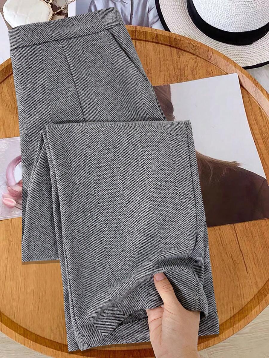 Franclia Women's Fashionable Slim-Fit Long Suit Pants, Winter