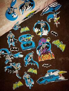 BATMAN X SHEIN Cartoon Sticker Pack, Decorative Stickers, Decal Pack Suitable For Mobile Phone Case, Laptop Art, DIY Craft Album, Bullet Journal, Planning Scrapbook - Multicolor - View 2