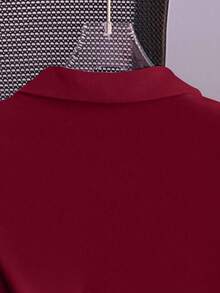 Resyla 休闲纯色短袖T恤，夏季百搭 - 紅色 - 查看 4