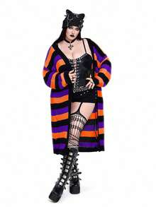 Whyspr 全新百搭休闲多色宽松长袖长款开衫毛衣 - 彩色 - 查看 5