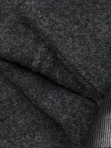 Livesso 女士休闲纯色高领长袖系带外套，秋冬女式外套 - 灰色 - 查看 7